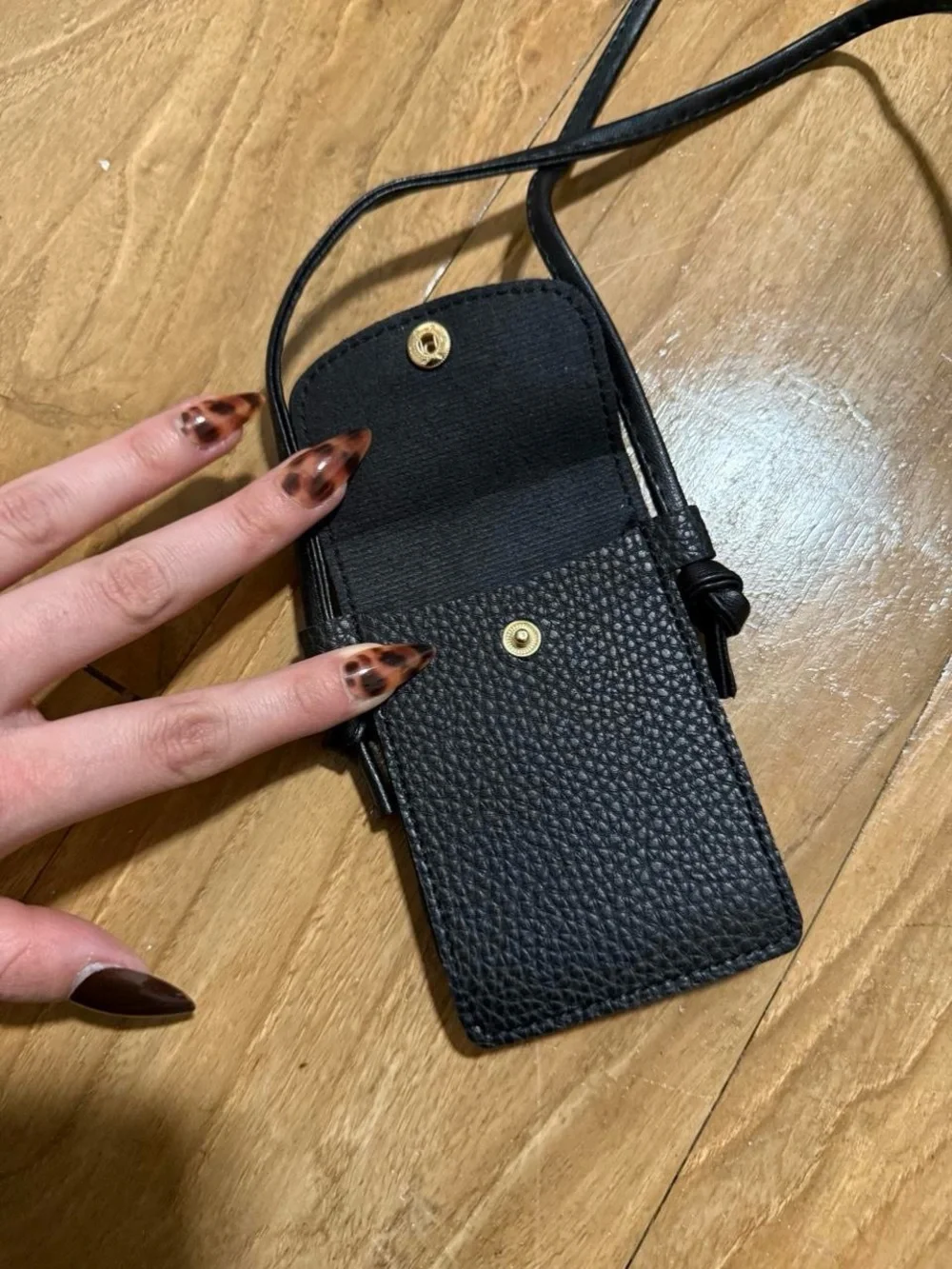 Black Crossbody Phone Case with Card Pocket - Unbranded